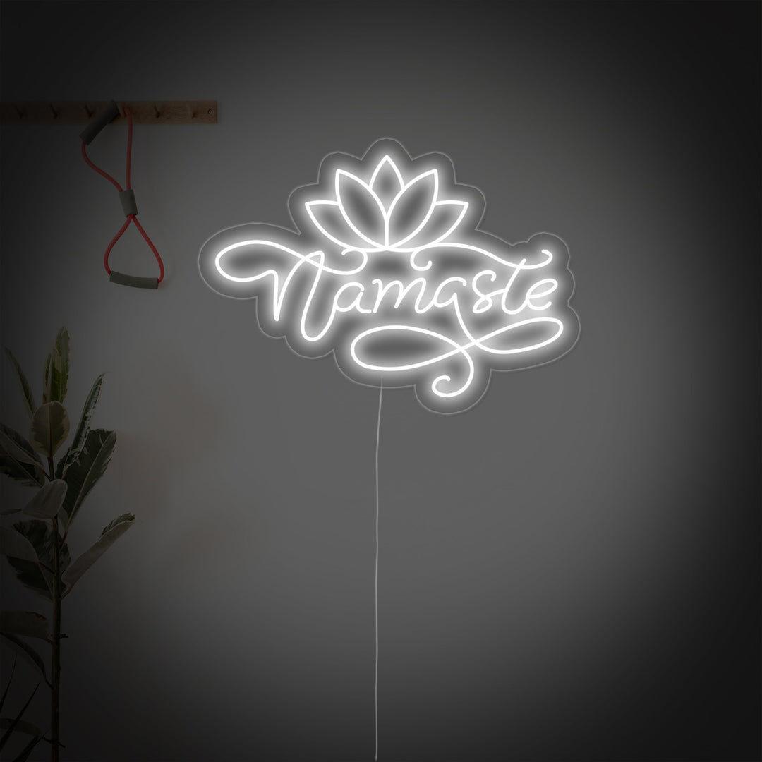 "Nameste Lotus Flower Yoga, Yoga Decor" Neon Sign