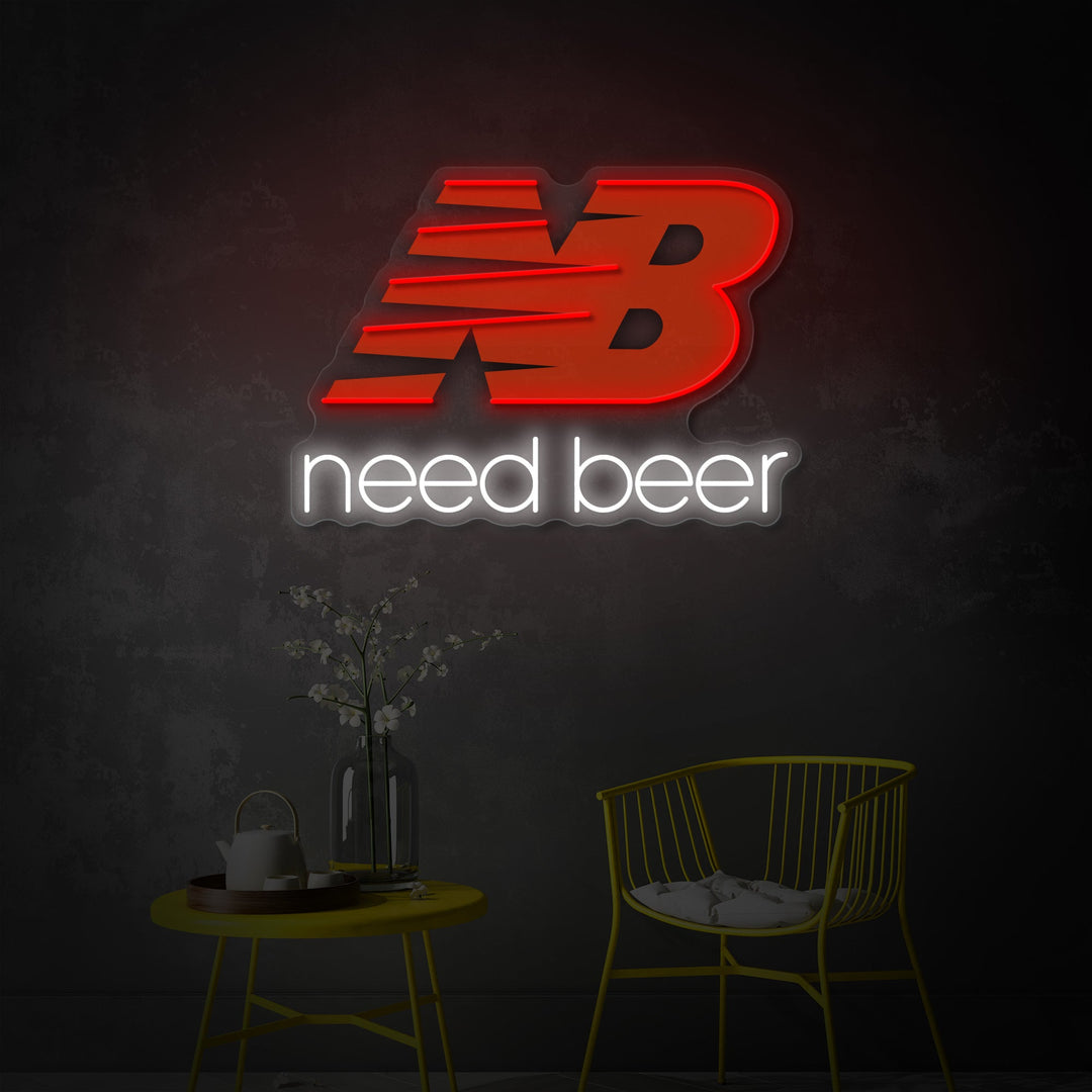 "Need Beer" UV Print LED Neon Sign