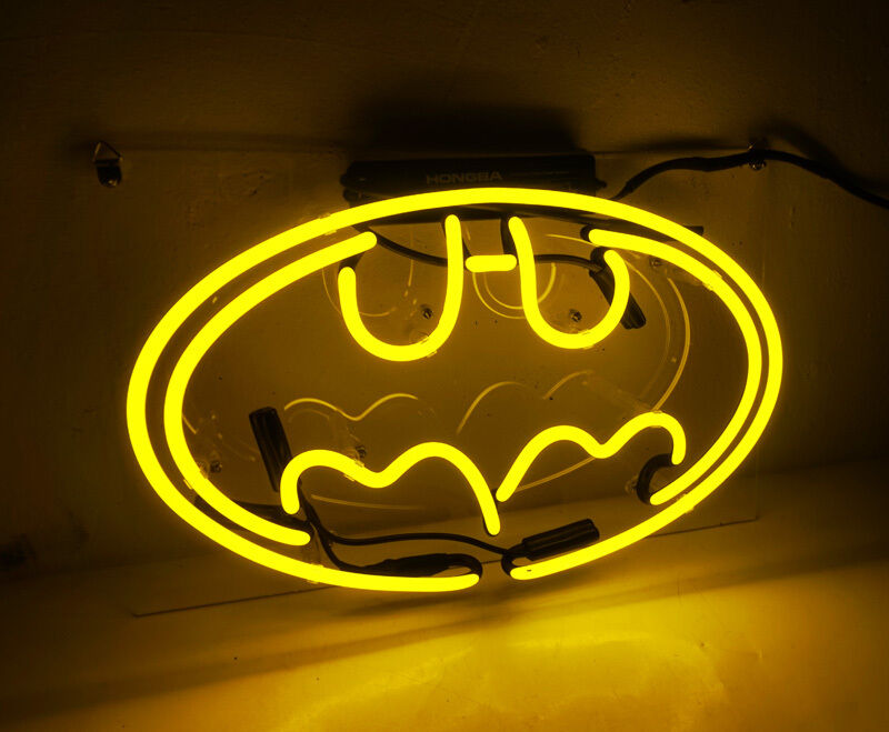 "Yellow Bat" Neon Sign