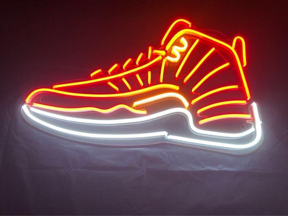 "NK Air 12 Sneaker" Neon Sign