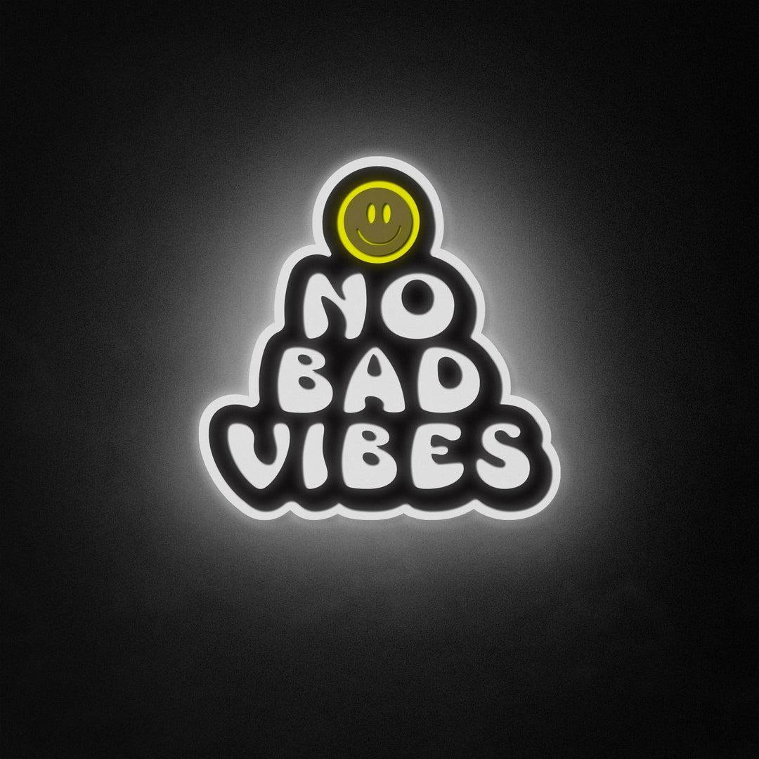 "No Bad Vibes" Neon Like Sign