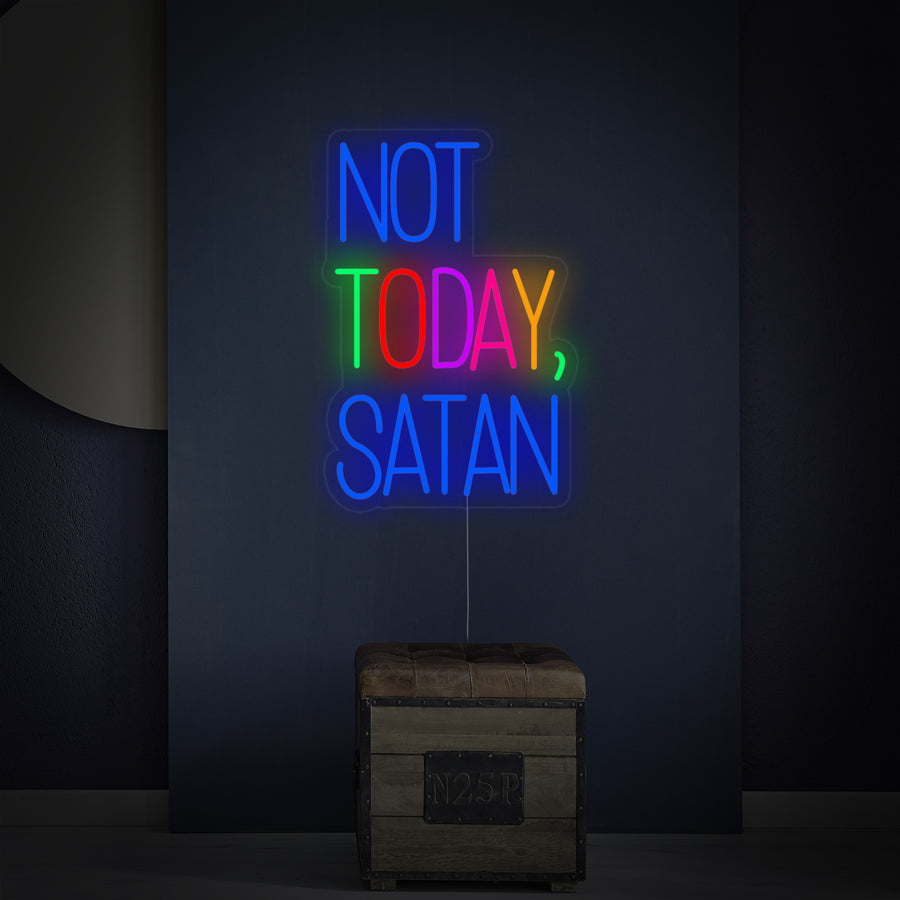 "Not Today Satan" Neon Sign