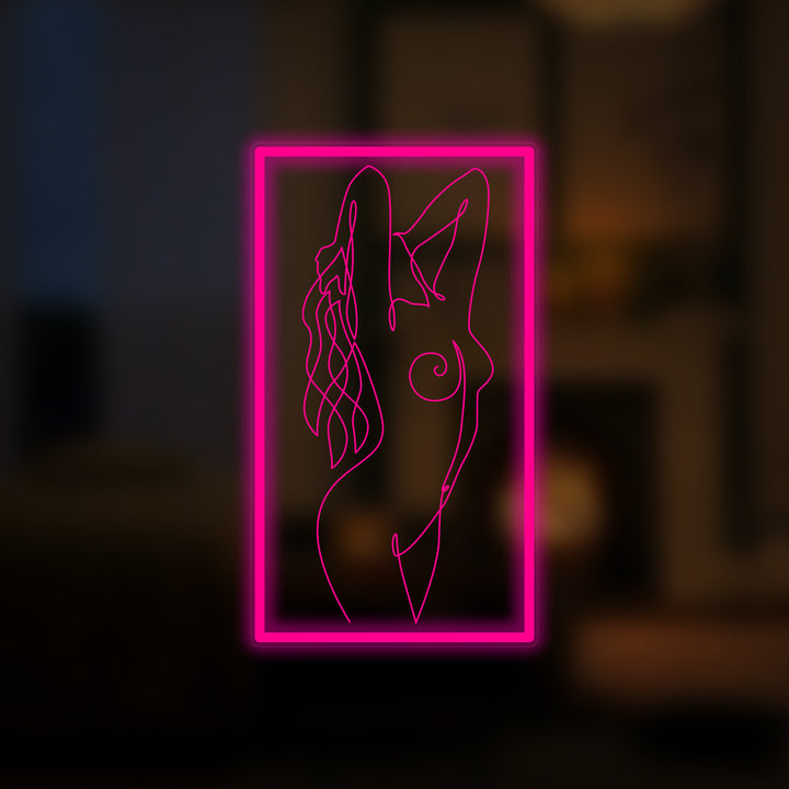"Nude Female Woman Body" Mini Neon Sign, Night Club Neon Sign