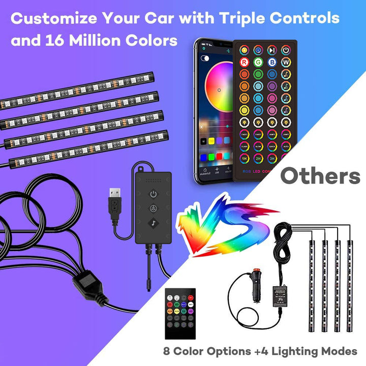 Bluetooth RGB Car LED Strip Lights