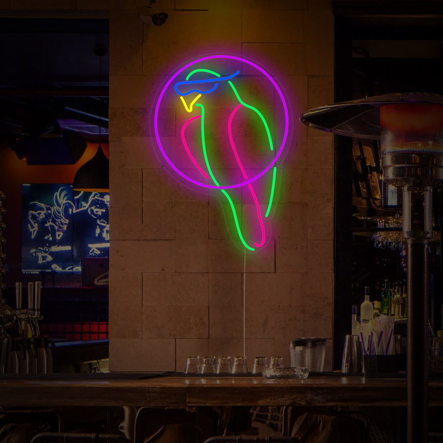 "Parrot Tiki Bar" Neon Sign
