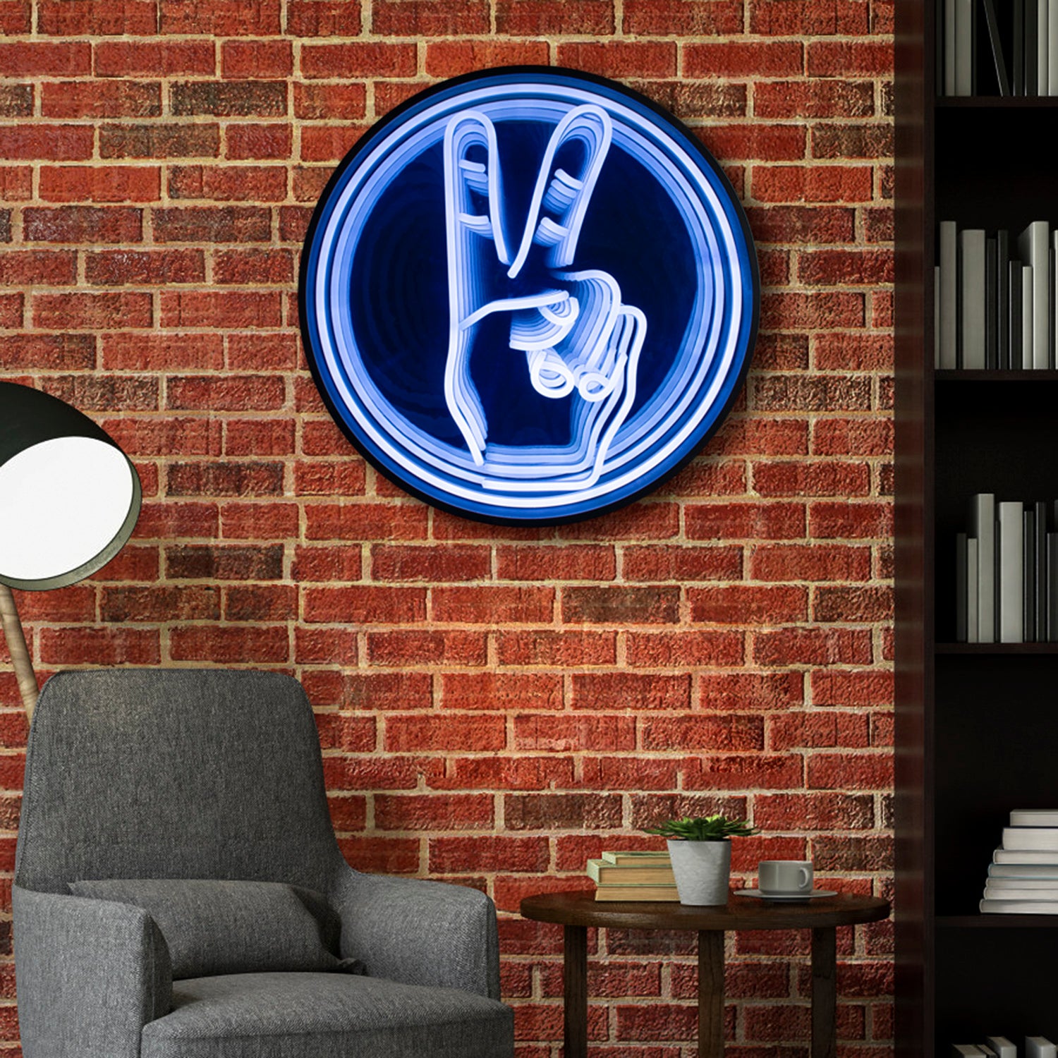 Peace 3D Infinity LED Neon Sign