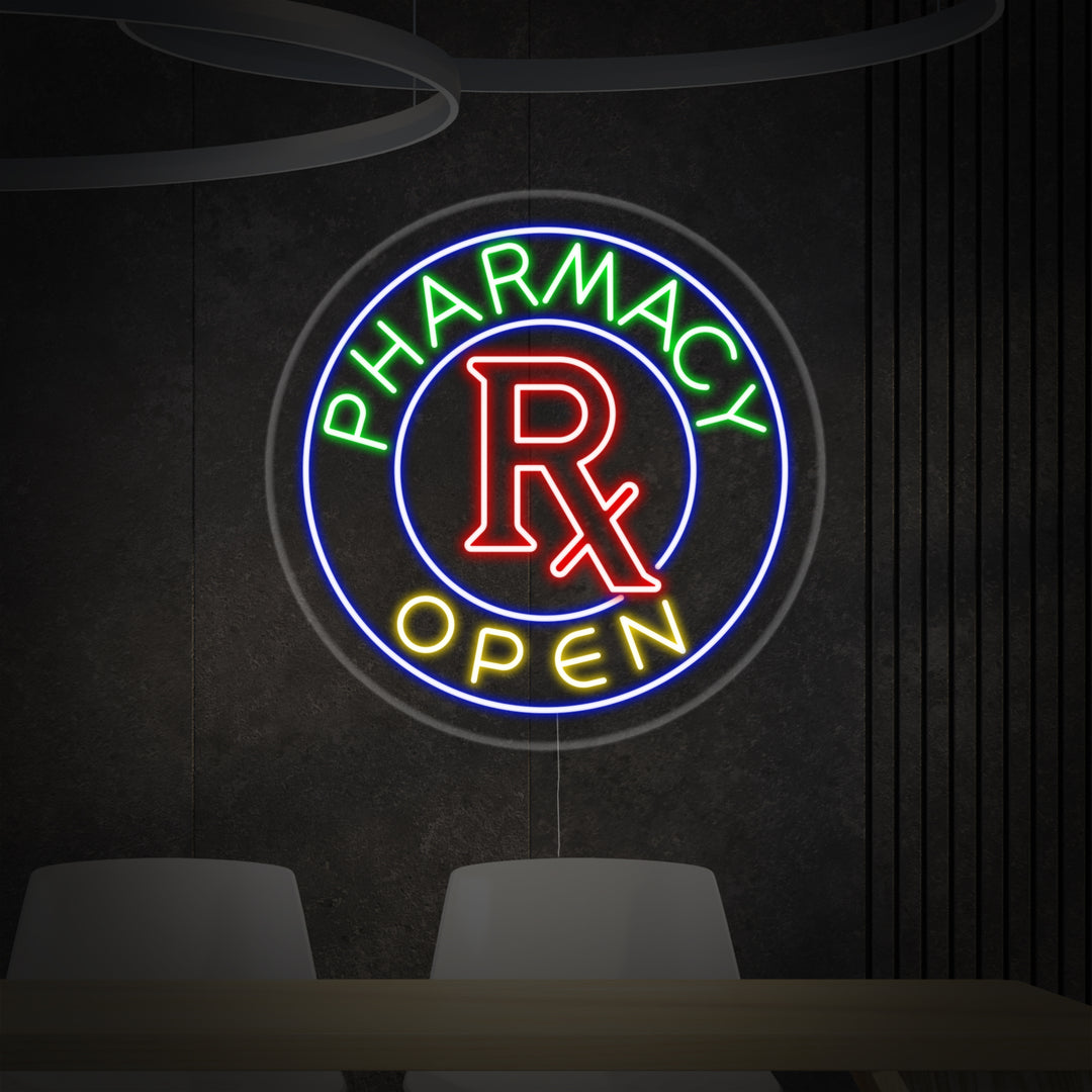 "Pharmacy Open" Neon Sign