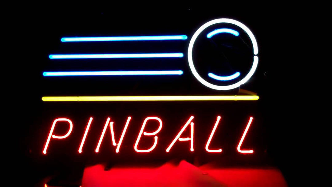 "Pinball Shop Open" Neon Sign