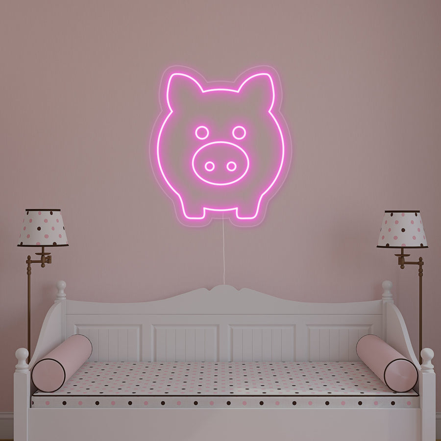 "Pink Pig" Neon Sign