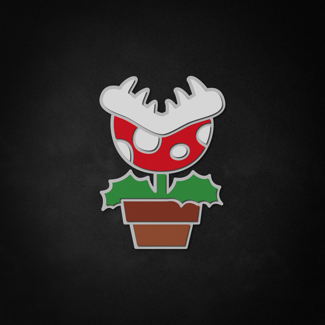 "Piranha Plant" Neon Like Sign