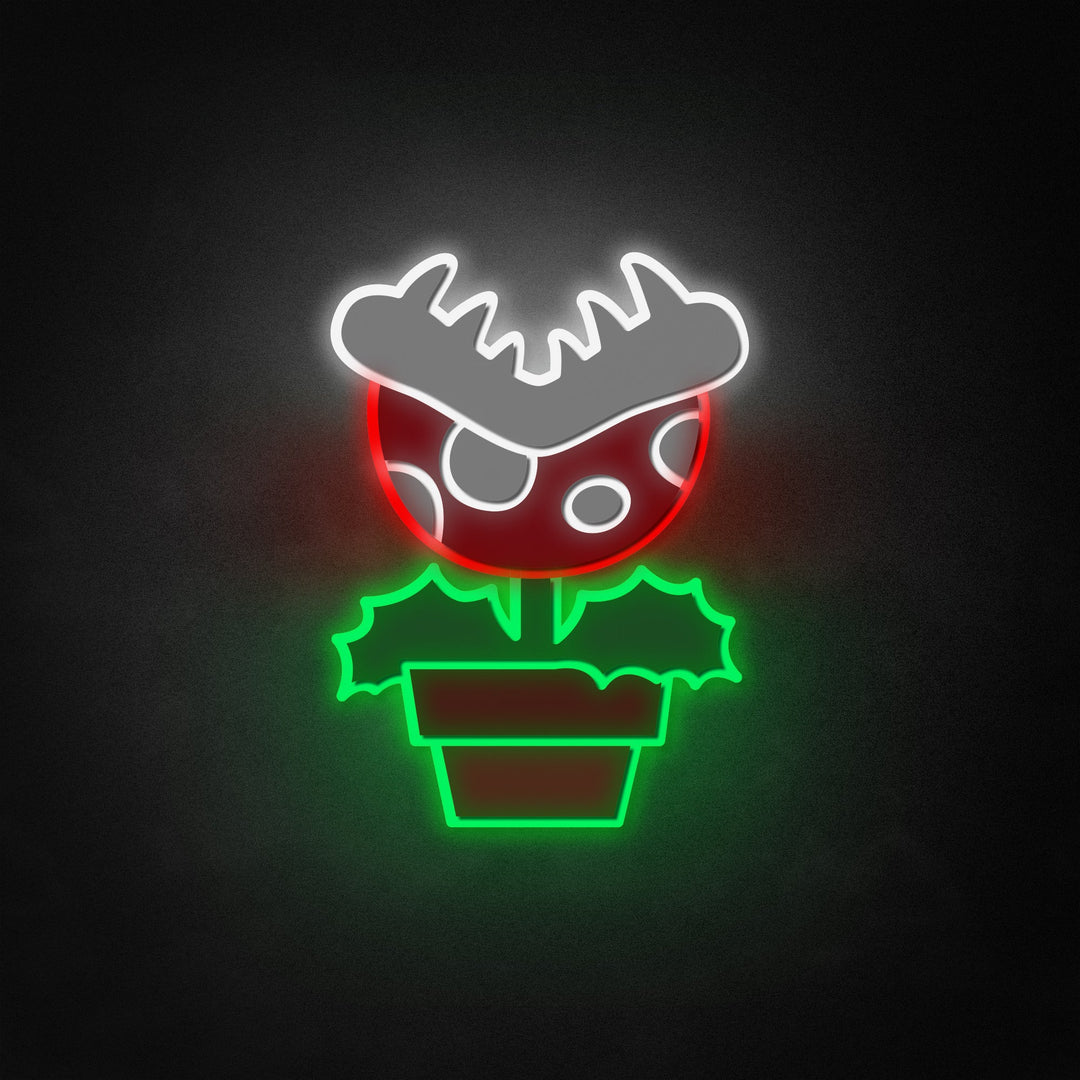 "Piranha Plant" Neon Like Sign