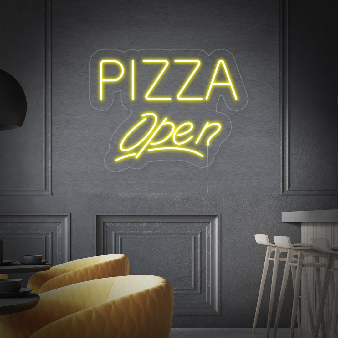 "Pizza Open" Neon Sign