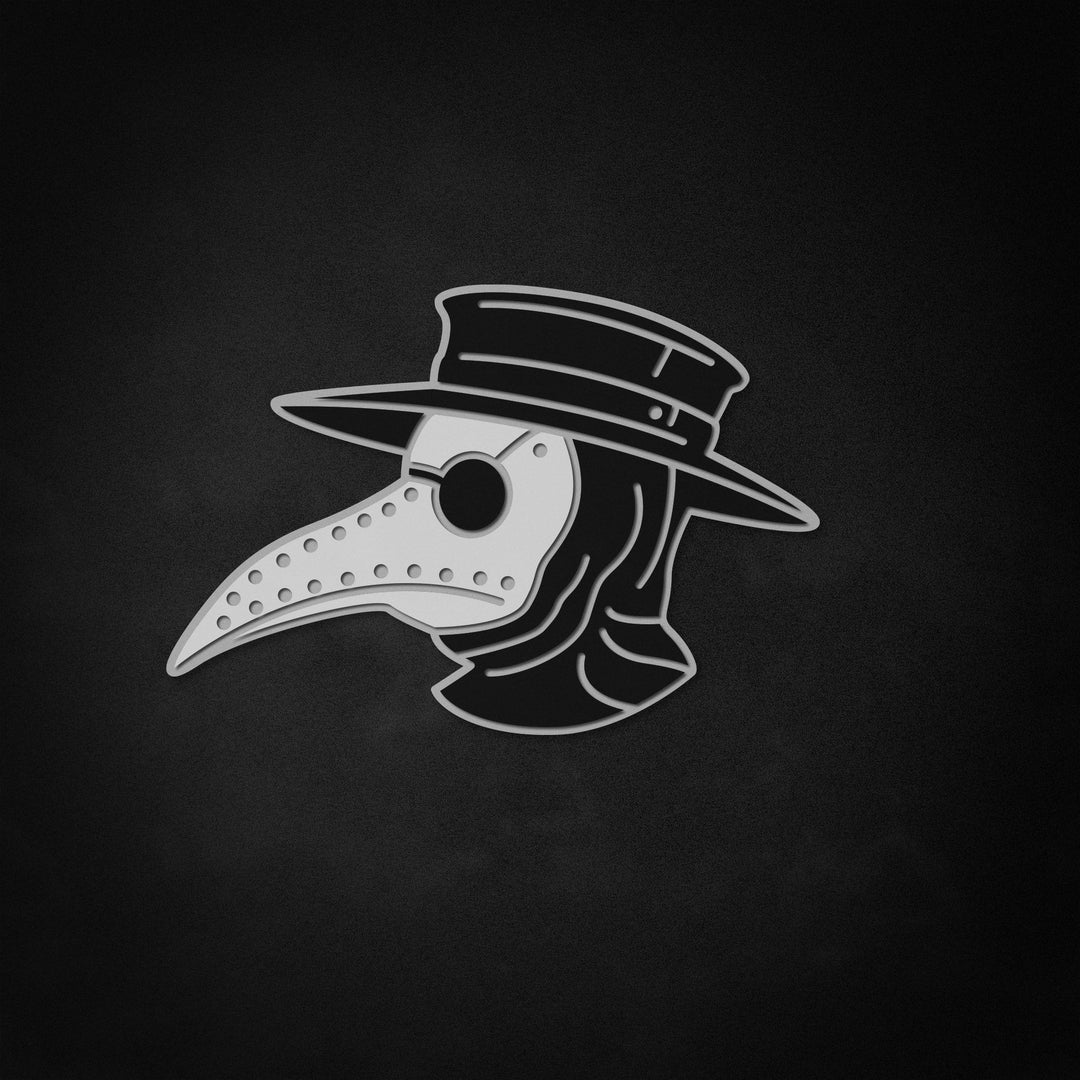 "Plague Doctor" Neon Like Sign