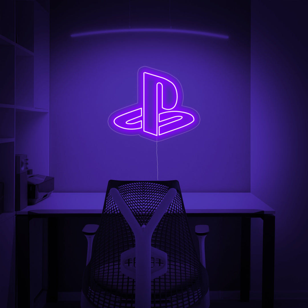 "Play Logo, Game Room Wall Decor" Neon Sign