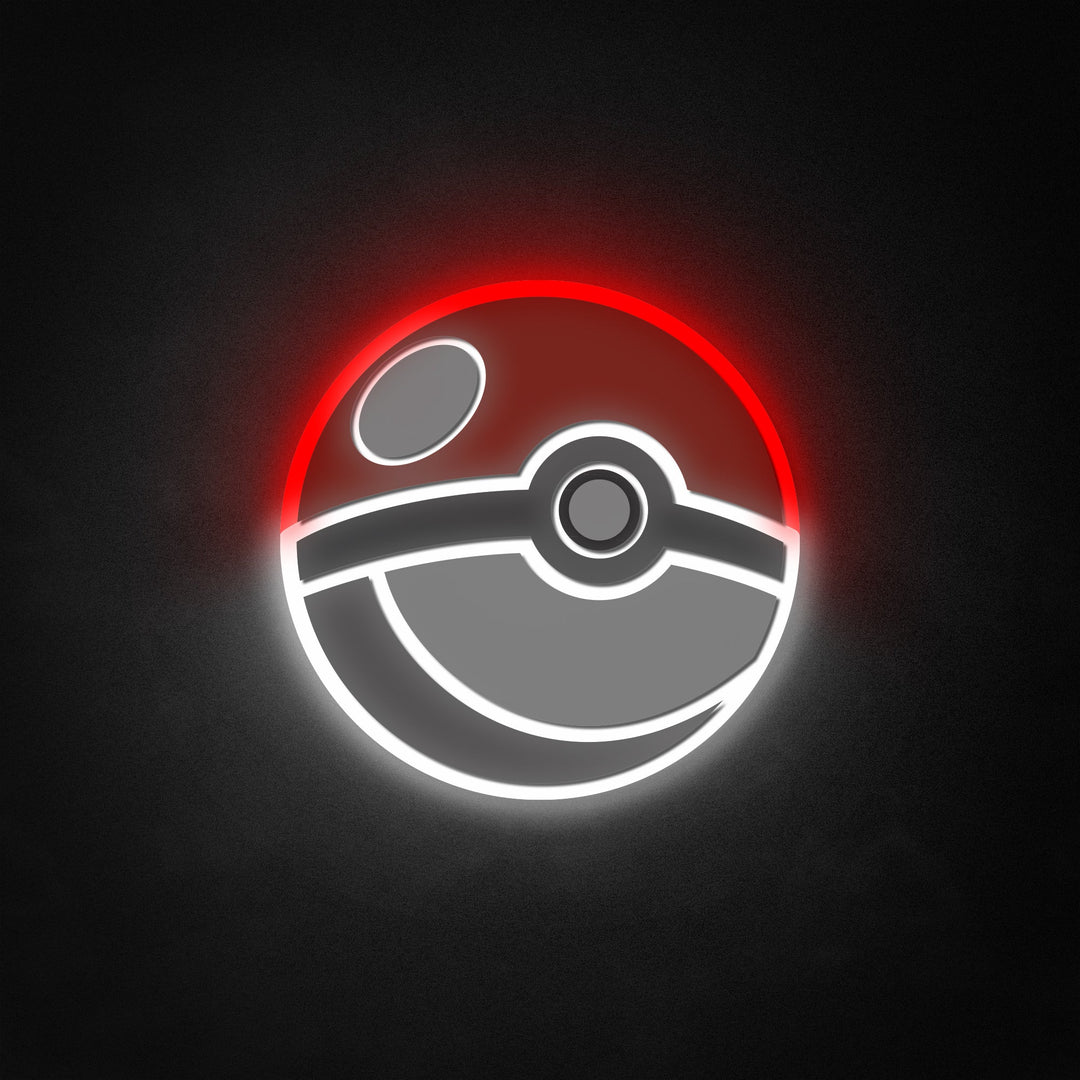 "Poke Ball" Neon Like Sign