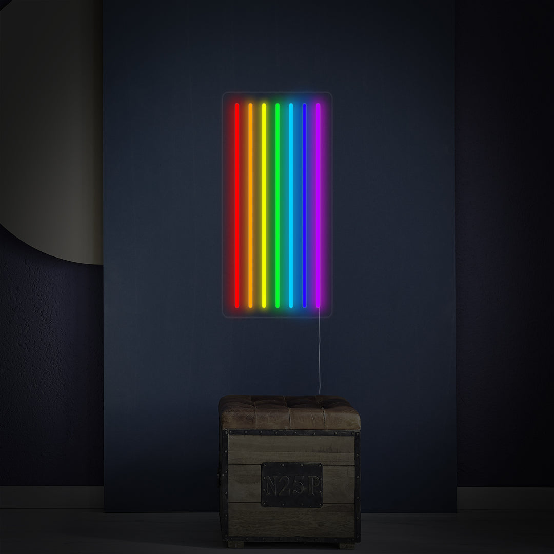 "Rainbow Flag Pride Unique" Neon Sign