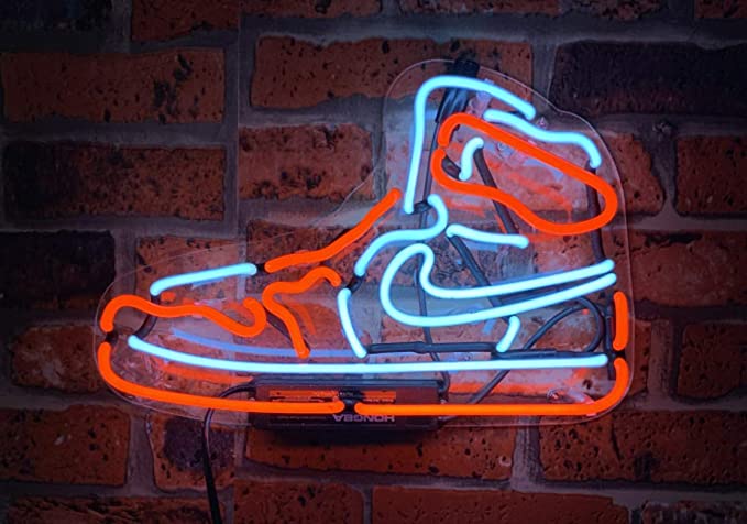 "NK Red Boot Sneakers Shoes" Neon Sign
