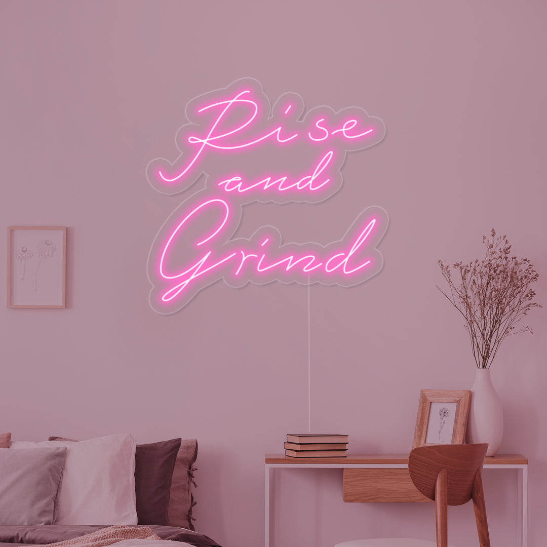 "Rise And Grind" Neon Sign