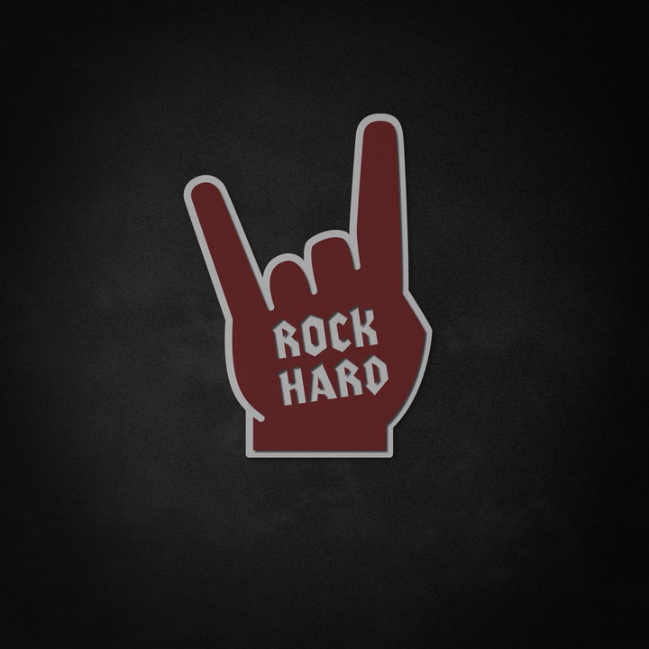 "Rock Hard, Rock And Roll, Fan Gestures" Neon Like Sign