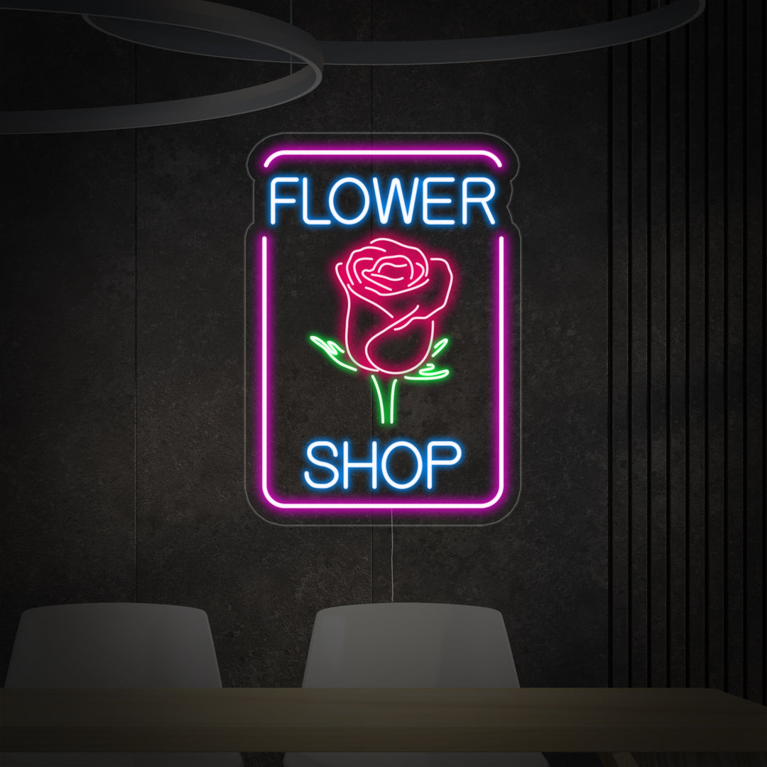 "Rose Flower Shop" Neon Sign