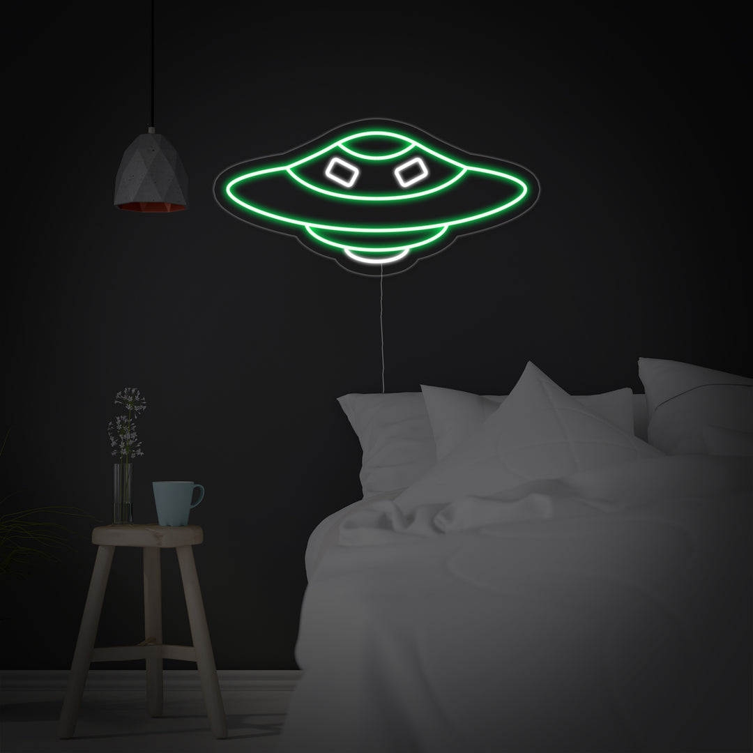 Spaceship UFO Neon Sign