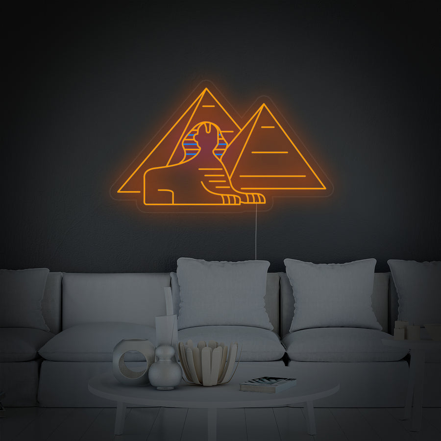 "Sphinx Egyptian Pyramids" Neon Sign