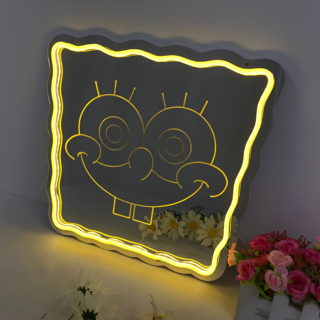 "Bob, Anime, Dreamy Color Changing" Mirror Neon Sign