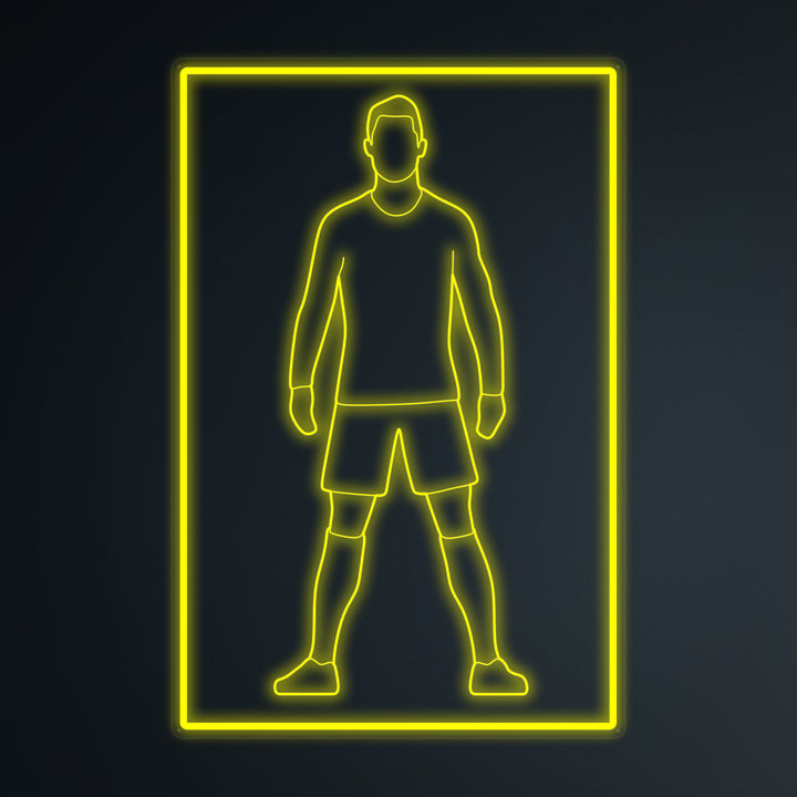 "Sports Football Soccer Player 7" Mini Neon Sign