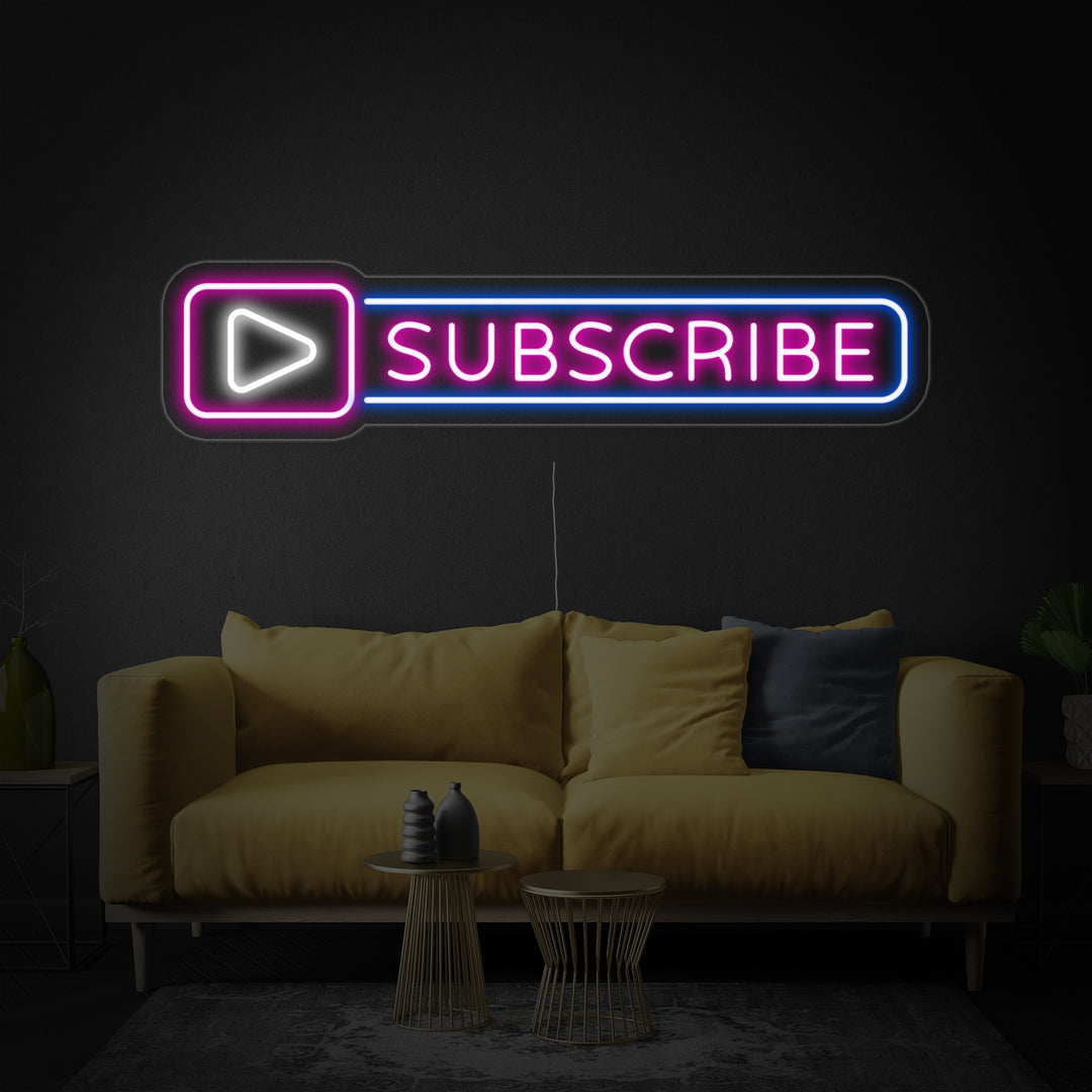"Subscribe Button" Neon Sign