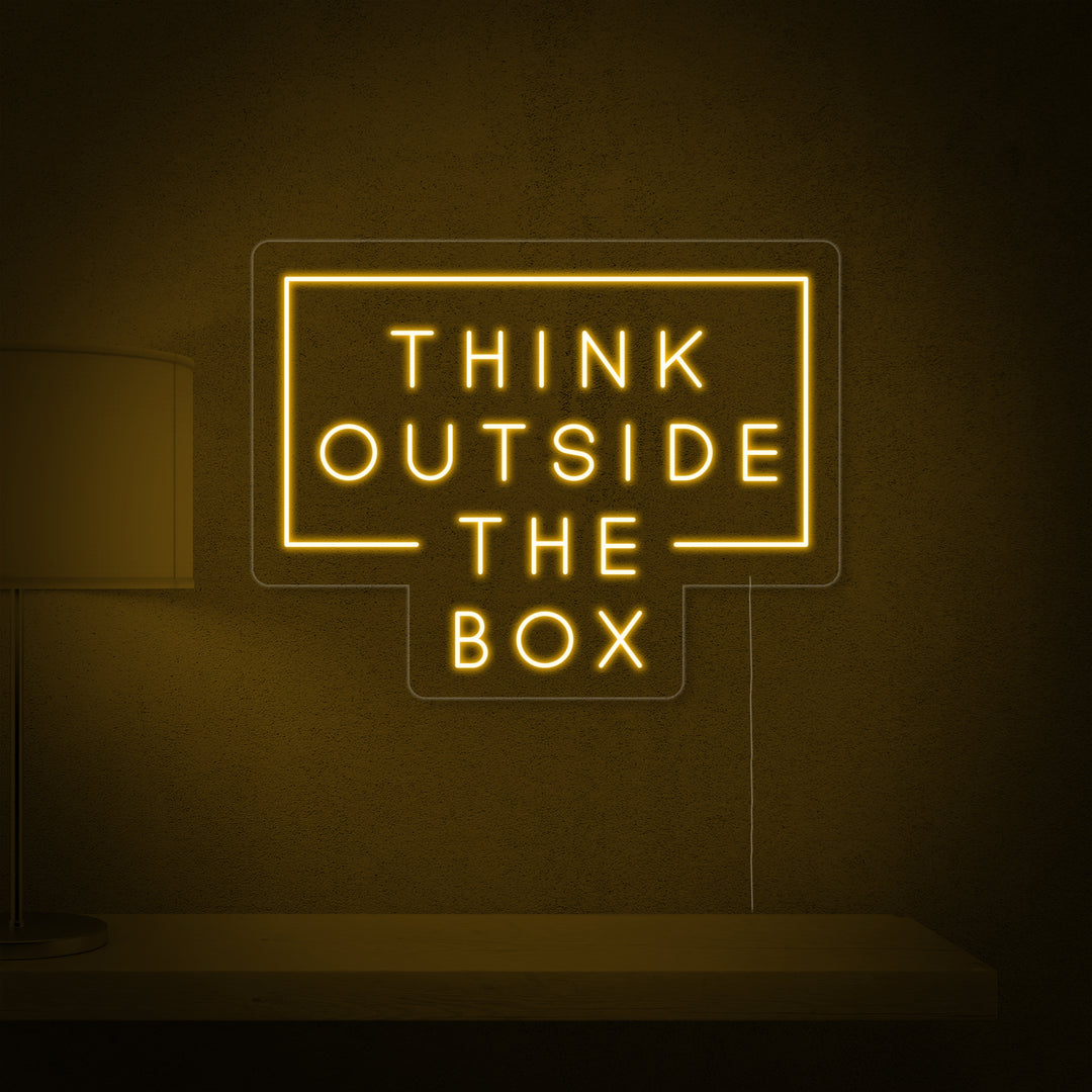 "Think Outside The Box" Neon Sign