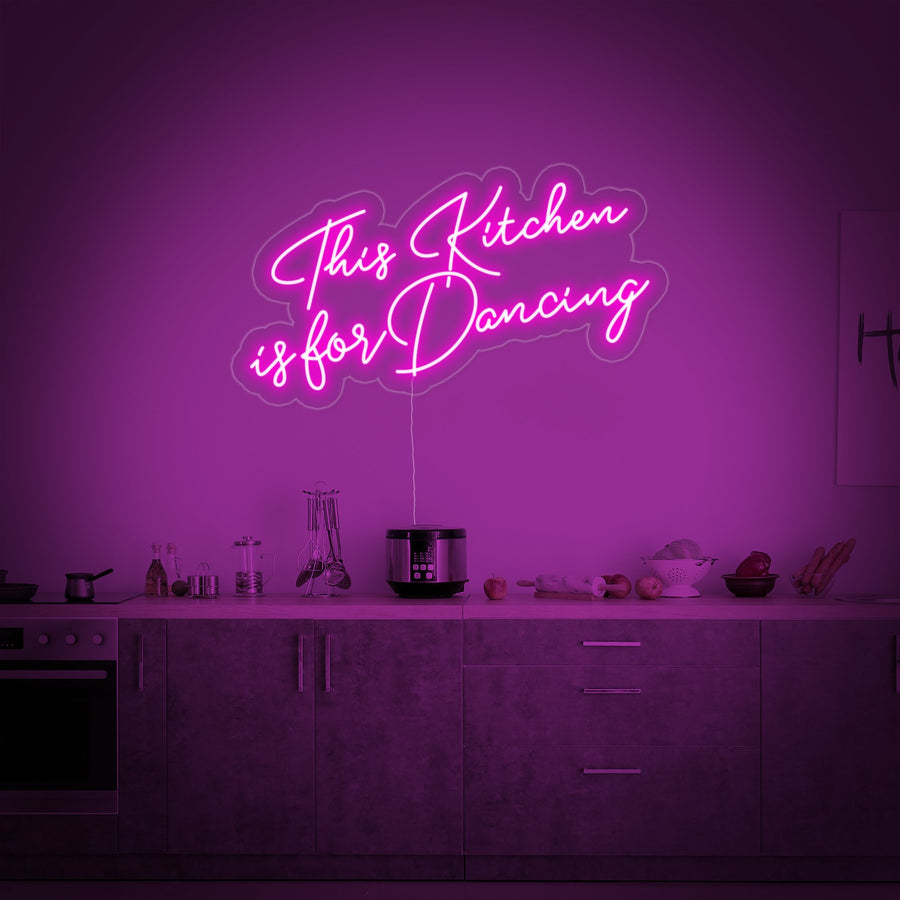 "This Kitchen is-for Dancing" Neon Sign