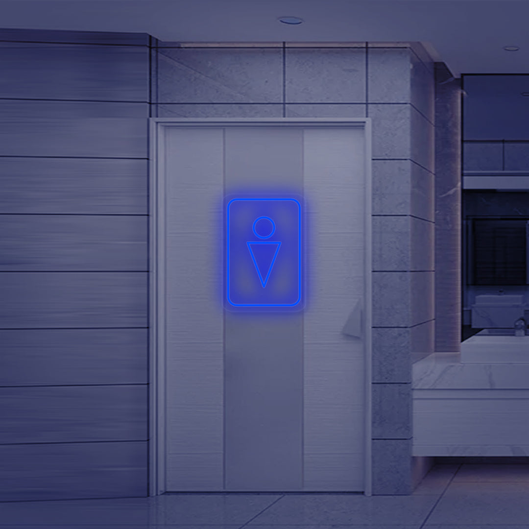 Toilet WC Man Symbol Neon Sign