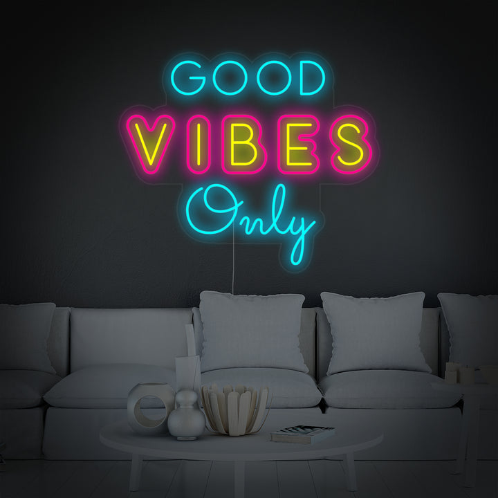 "Unique Good Vibes Only" Neon Sign