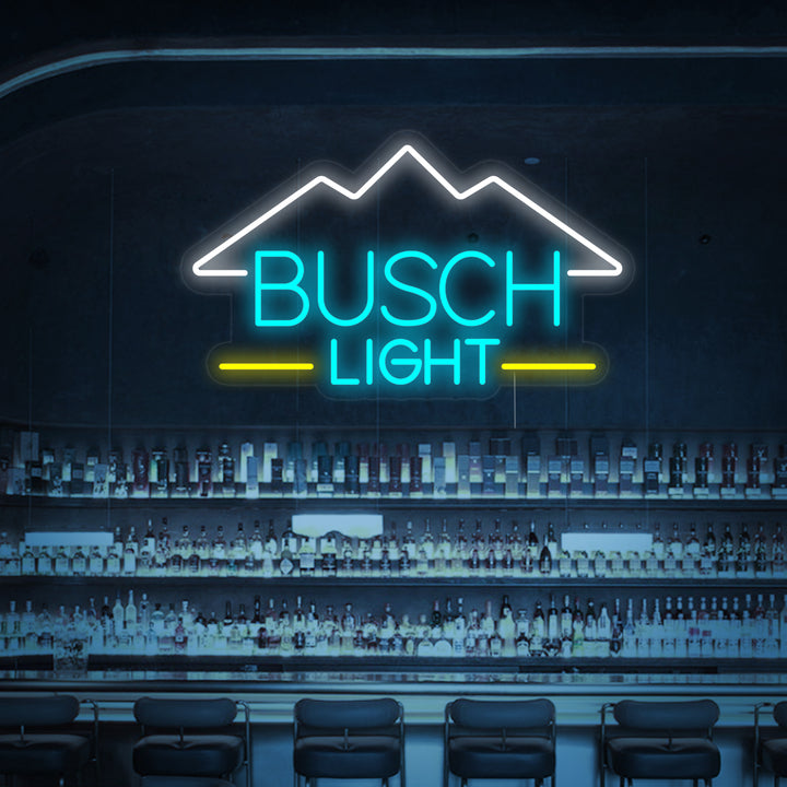 "Vintage Busch Light Beer Bar" Neon Sign