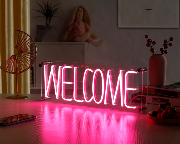 Welcome Desk LED Neon Sign