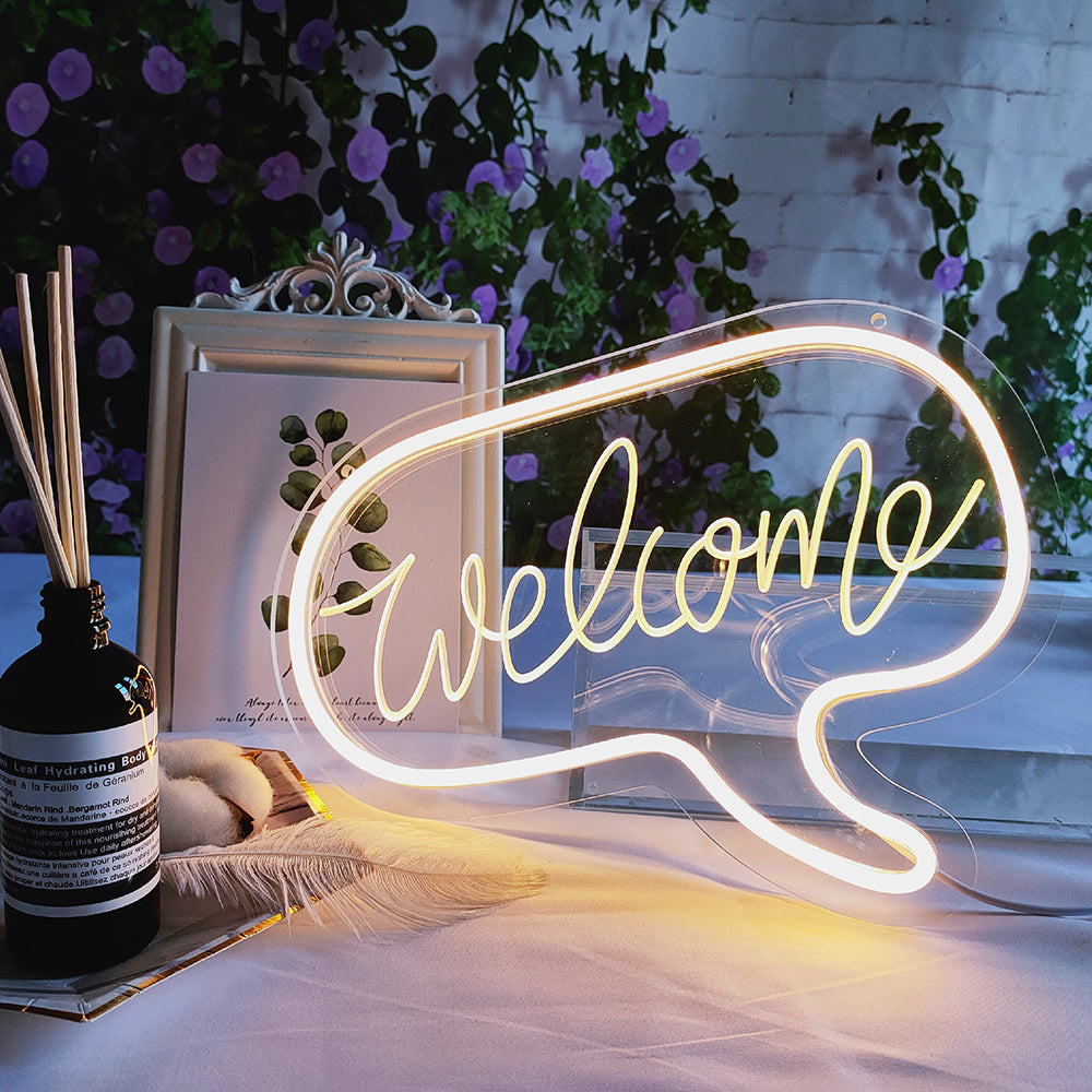 "Welcome" USB Mini LED Neon Sign