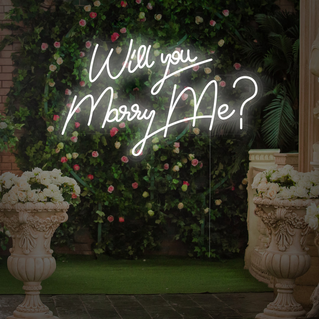 "Will You Marry Me" Neon Sign