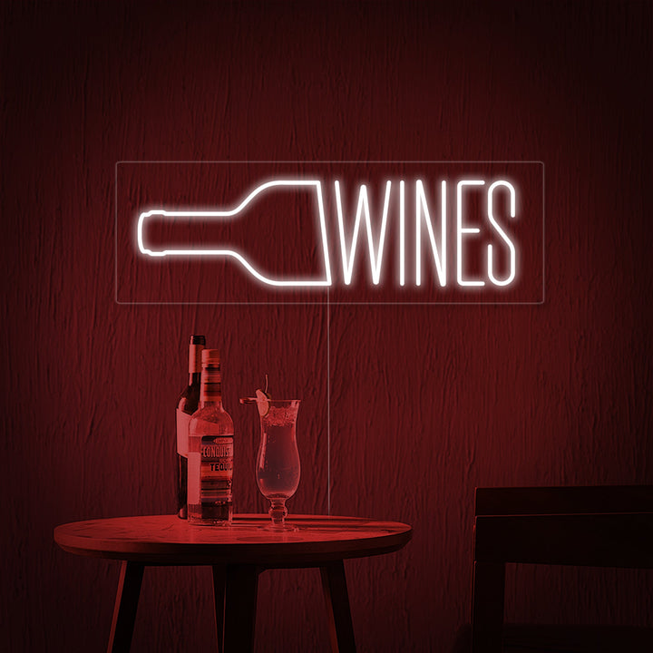 "Wine Bottle" Neon Sign, Wine Bar Neon Sign, Wine Neon Sign