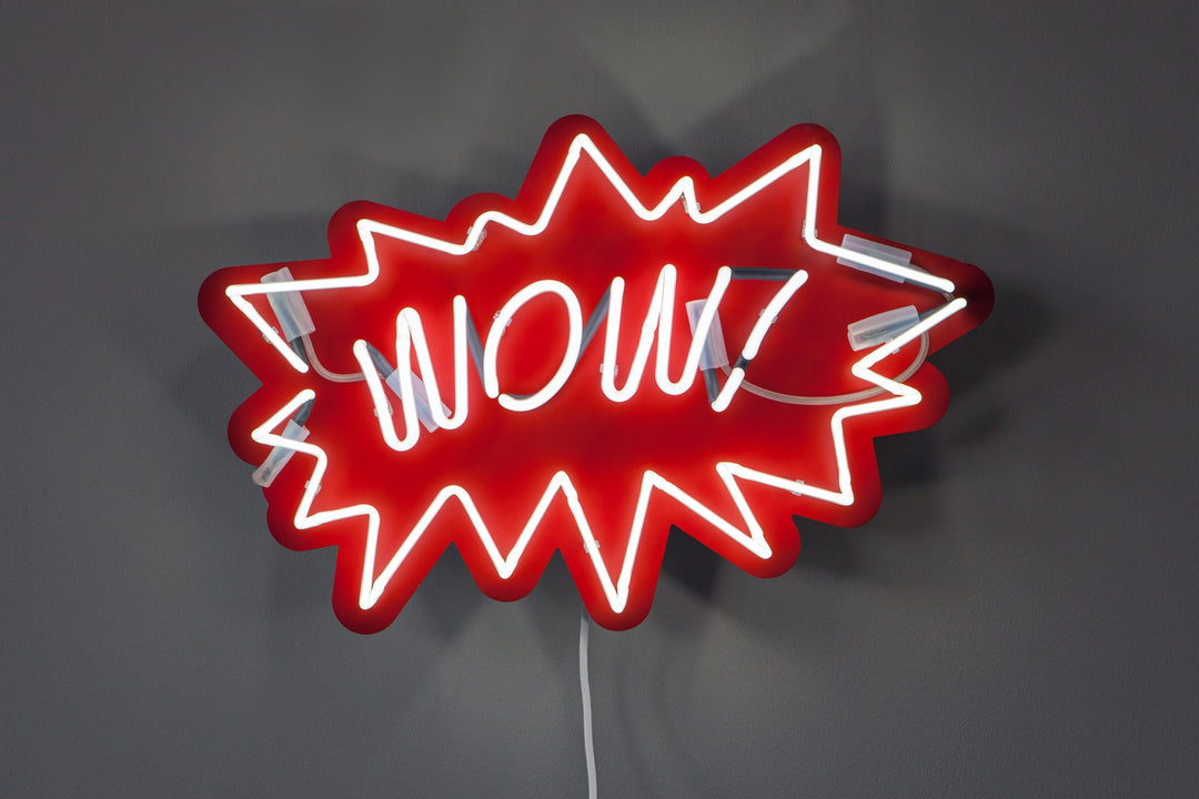 "Wow" Neon Sign