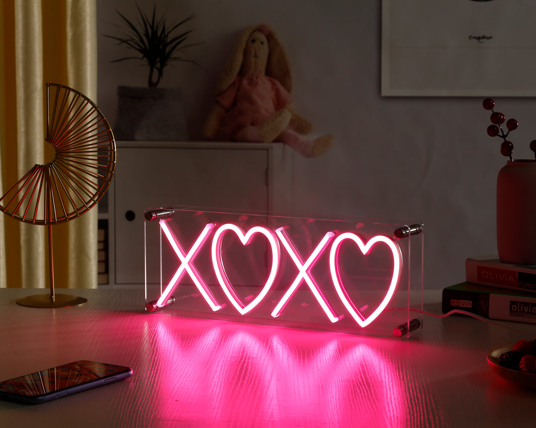 "XOXO" Desk LED Neon Sign