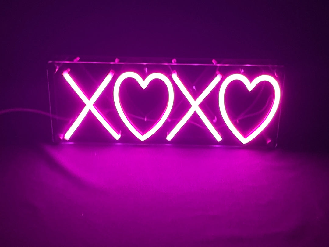 "XOXO" Desk LED Neon Sign
