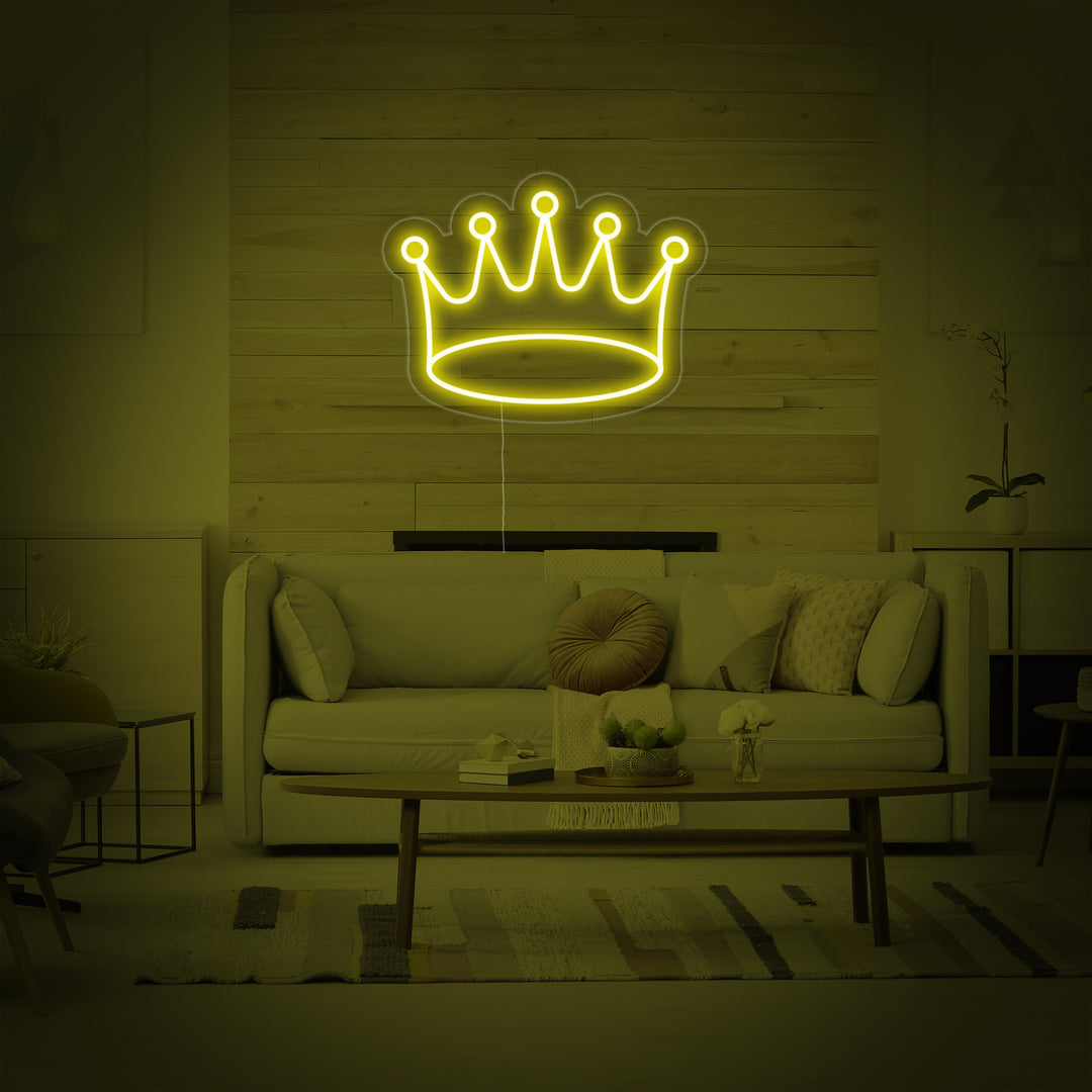 "Yellow Crown" Neon Sign