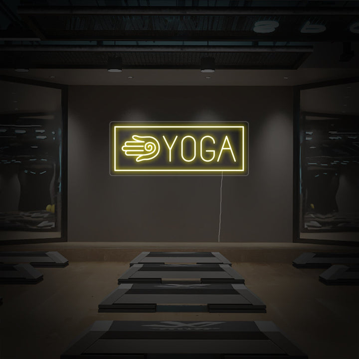 "Yoga Hamsa" Neon Sign