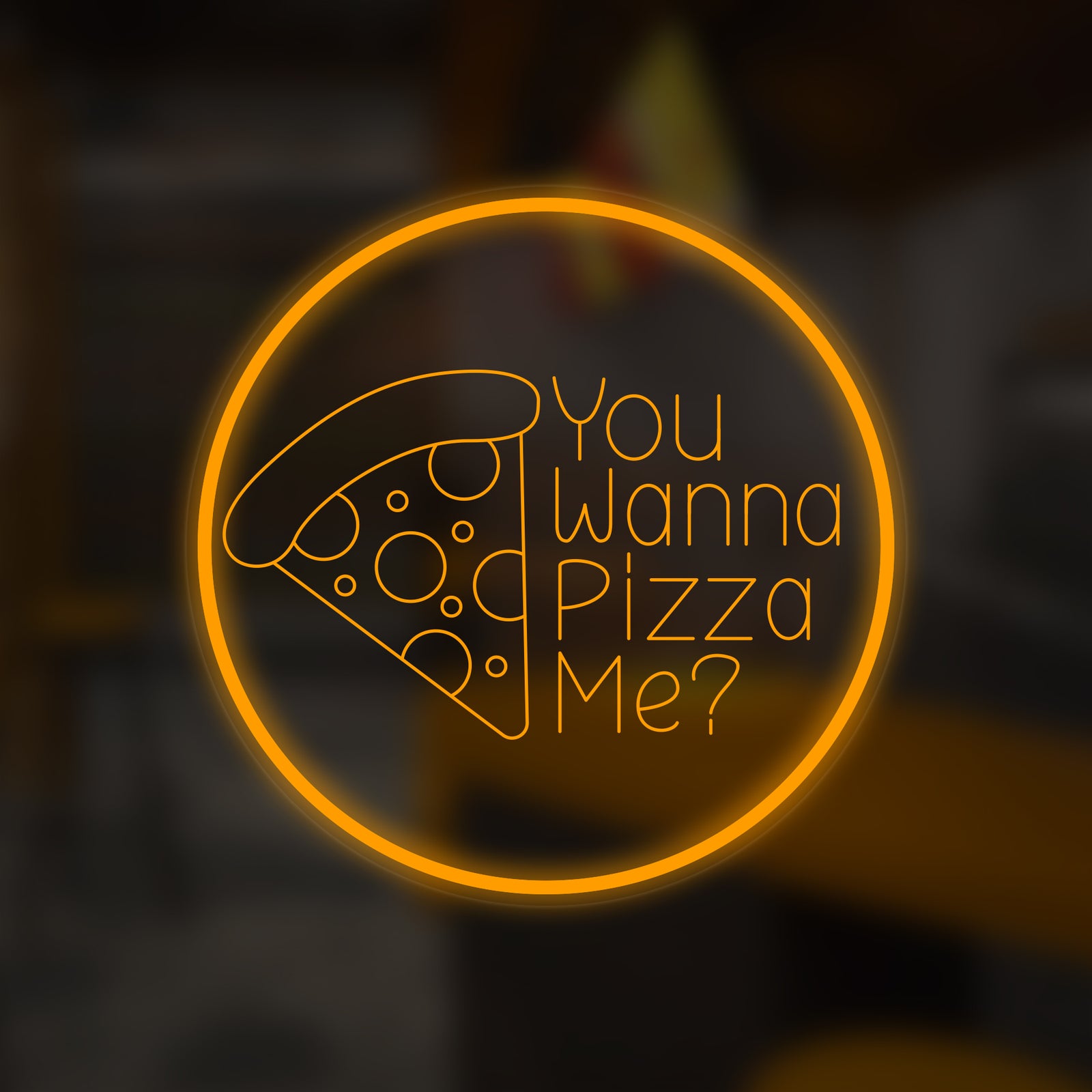 "You Wanna Pizza Me? " Mini Neon Sign neon sign product image