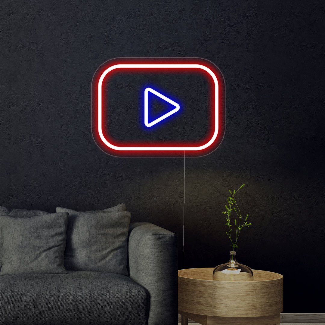 YouTube Logo Neon Sign