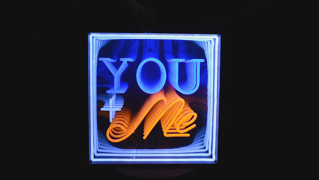 "You Me" 3D Infinity LED Neon Sign