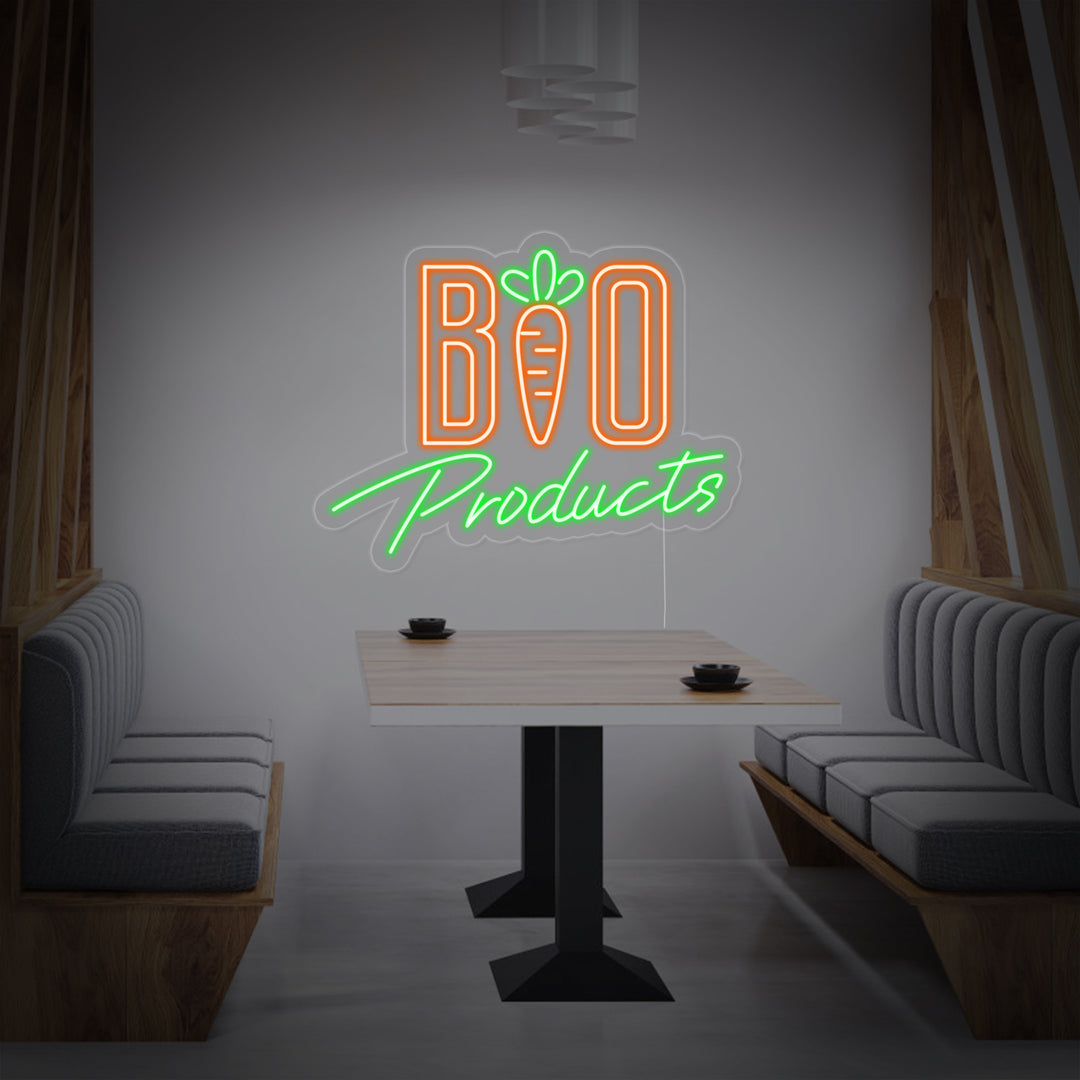 "Bio Products" Neon Sign
