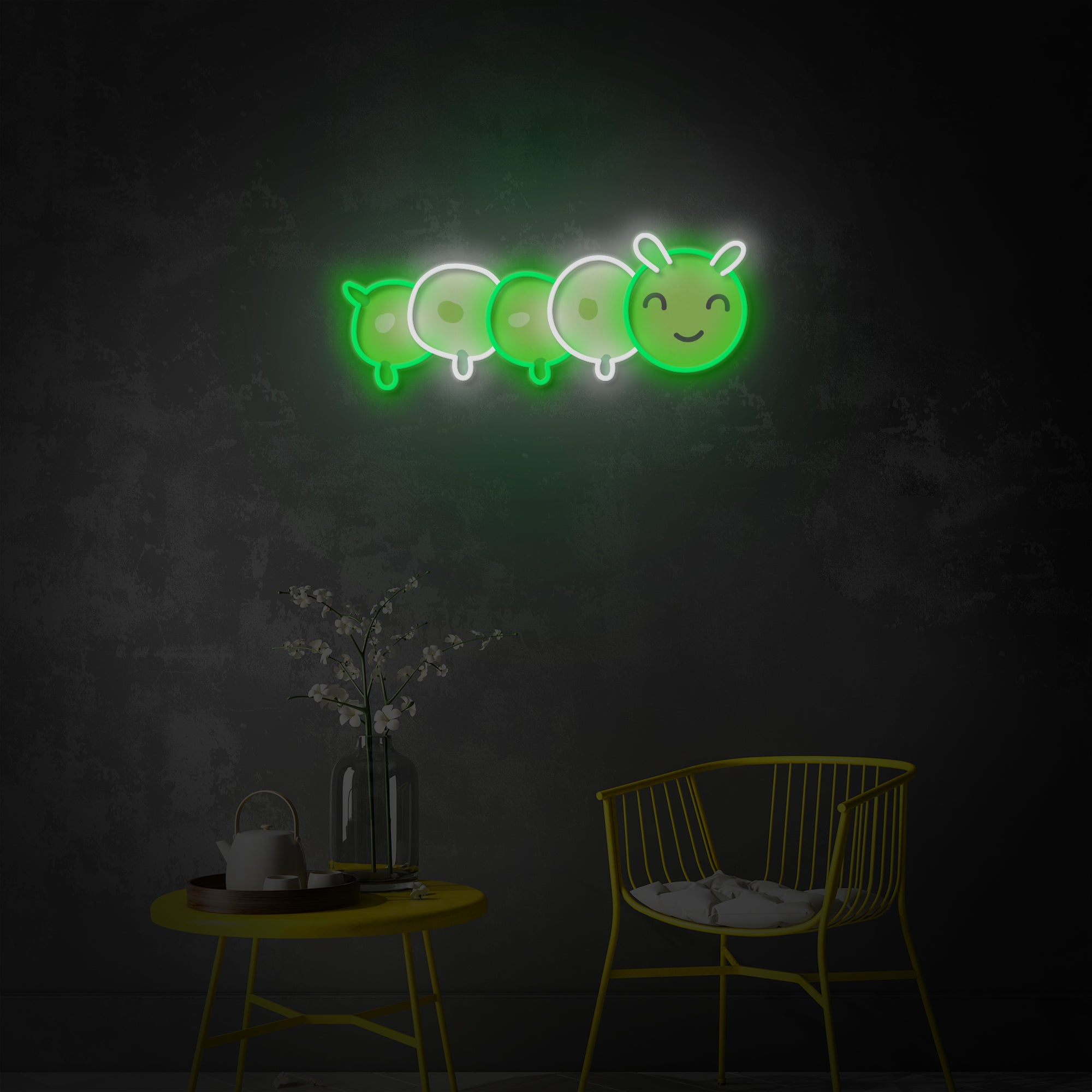 "Caterpillar" LED Neon Sign 2.0, Luminous UV Printed