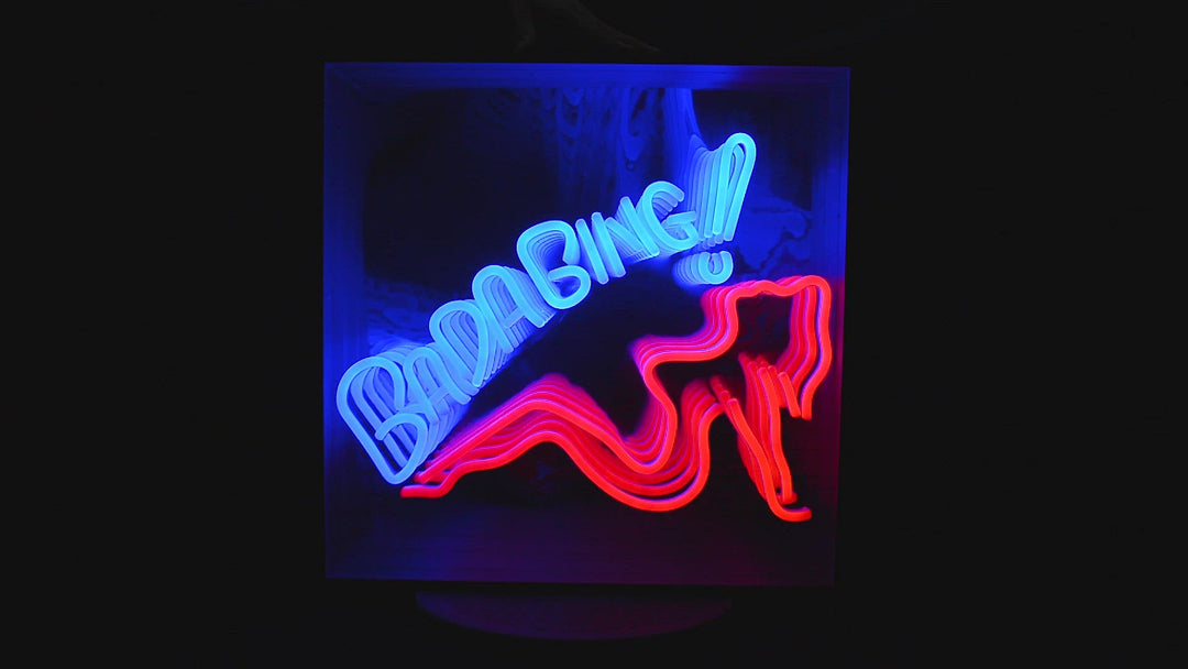"Bada Bing" 3D Infinity LED Neon Sign