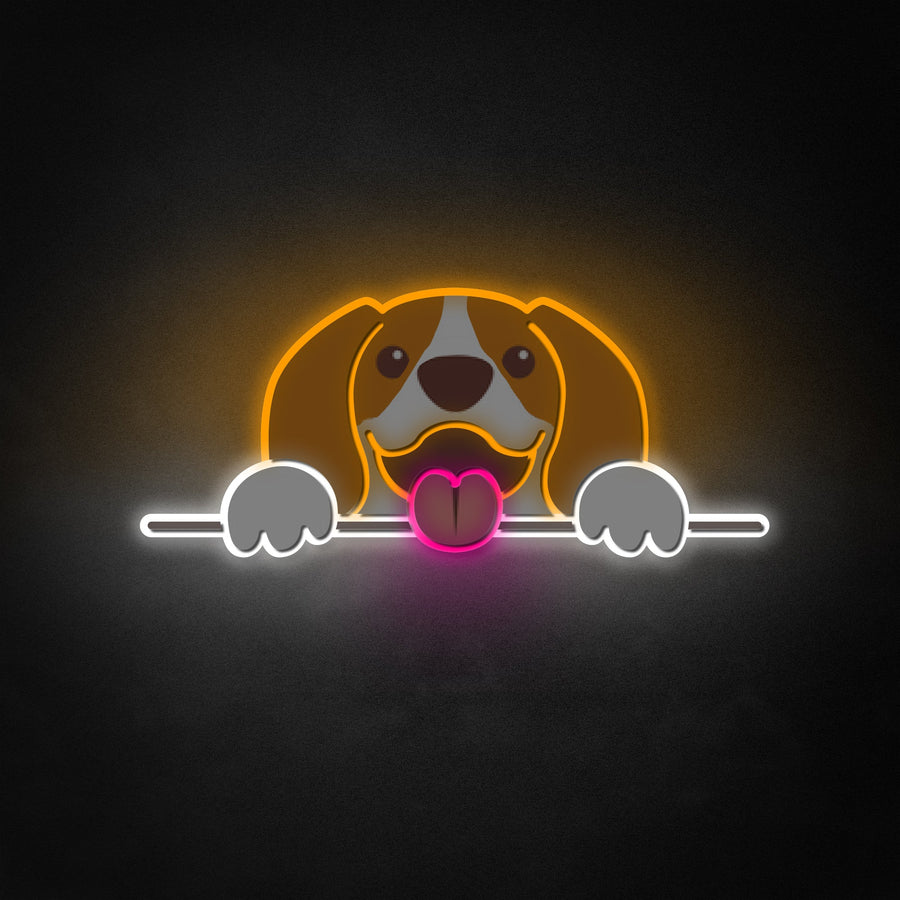 "Cute Dog" Neon Like Sign